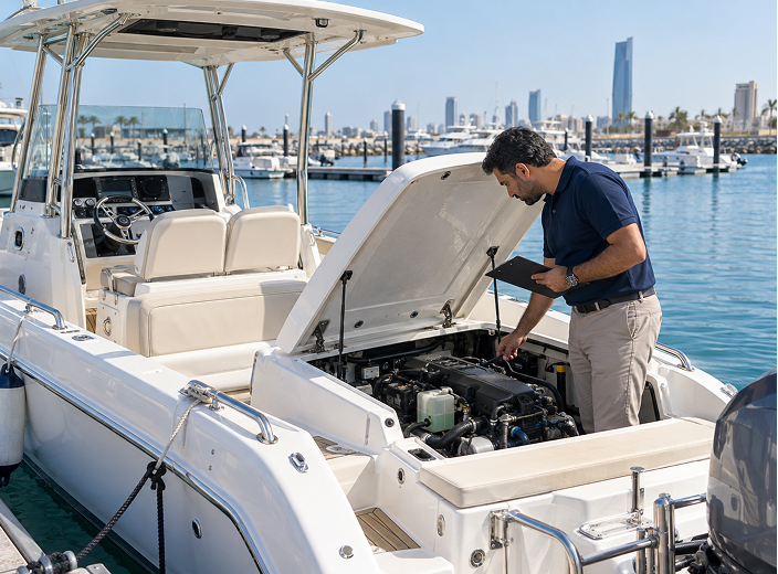 Marine inspection in Jeddah marina